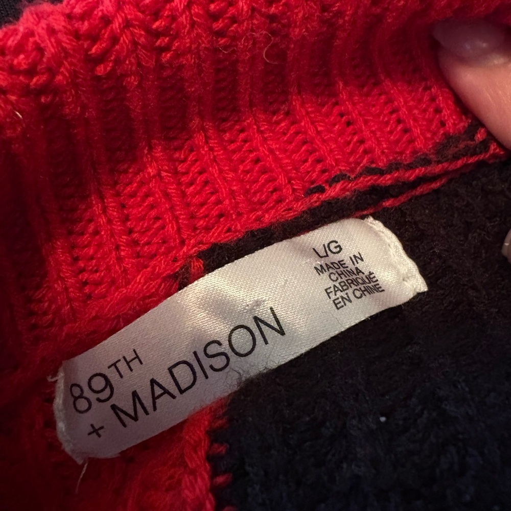 89th + Madison Colorblock Turtleneck Sweater | Women’s Large - Picture 6 of 6
